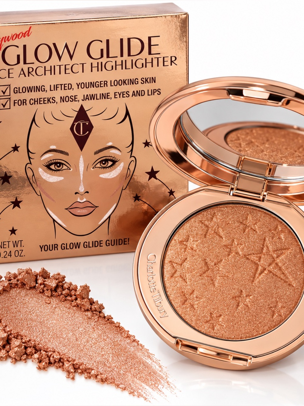 Charlotte Tilbury Hollywood Glow Glide Face Architect - Rose Gold Glow $49